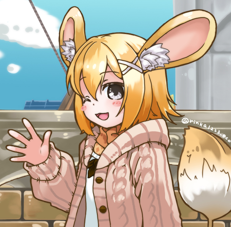 1girl, animal_ears, black_eyes, blonde_hair, emil_chronicle_online, from_side, hair_ornament, hairclip