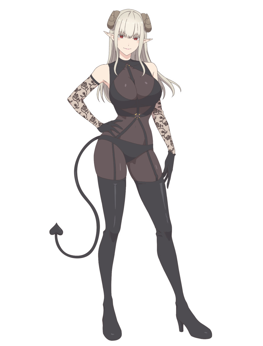 1girl, 2.5_jigen_no_ririsa, anime_coloring, black_gloves, black_slingshot_swimsuit, blush, bodystocking, bodysuit