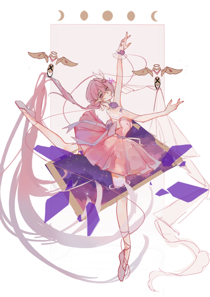 1girl, absurdres, alternate_costume, ballerina, ballet_slippers, bell, chinese_commentary, commentary_request