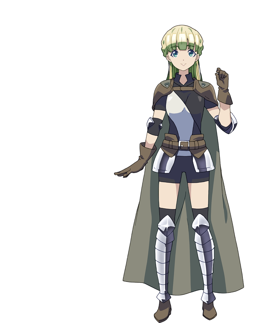 1girl, anime_coloring, arm_up, armor, belt, black_shirt, black_shorts, black_thighhighs