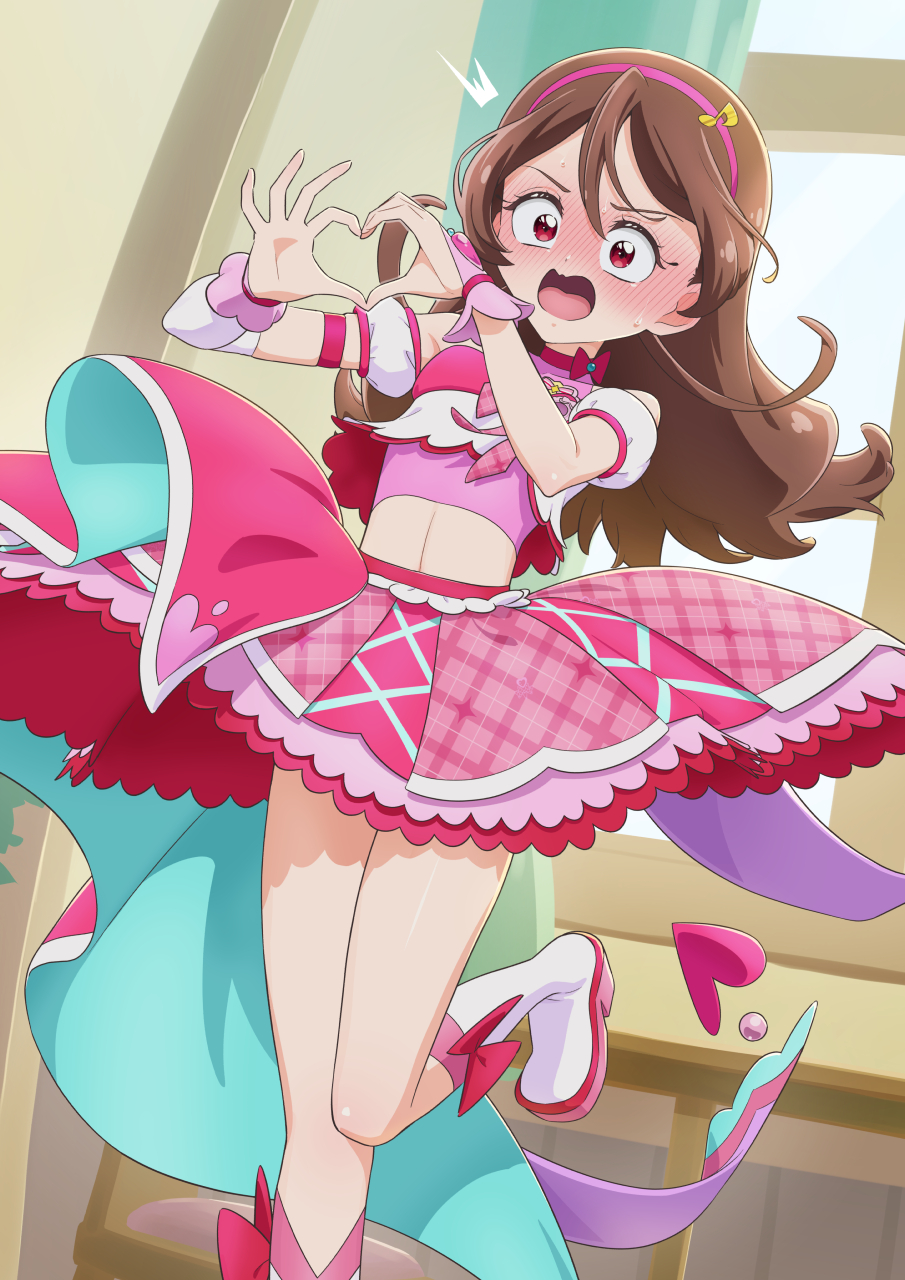 1girl, ^^^, arm_warmers, bare_legs, bare_shoulders, blush, boots, bridal_gauntlets