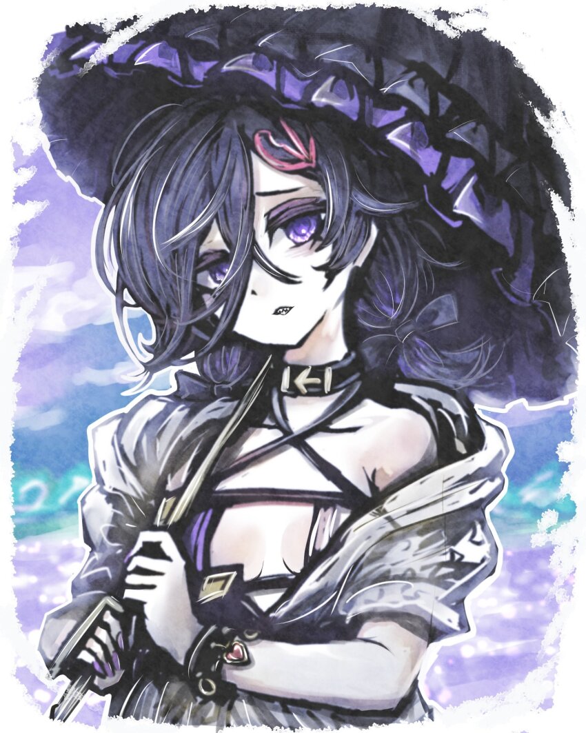 bikini, breasts, choker, granblue_fantasy, hair_ornament, highres, lich_(granblue_fantasy), lich_(summer)_(granblue_fantasy)