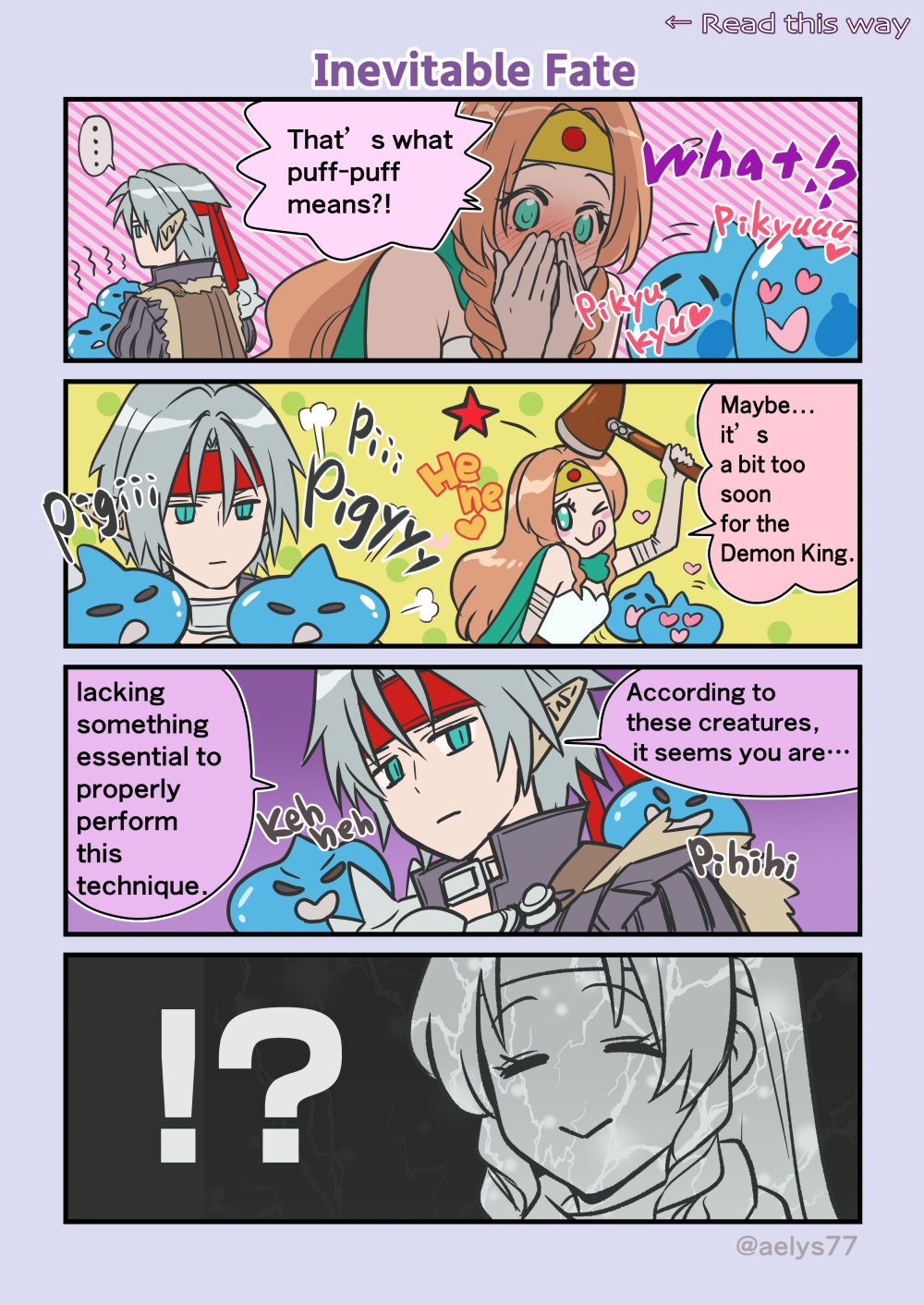 !?, ..., 1boy, 1girl, aelys77, aerith_gainsborough_(supreme_sage_garb), bare_shoulders, black_background