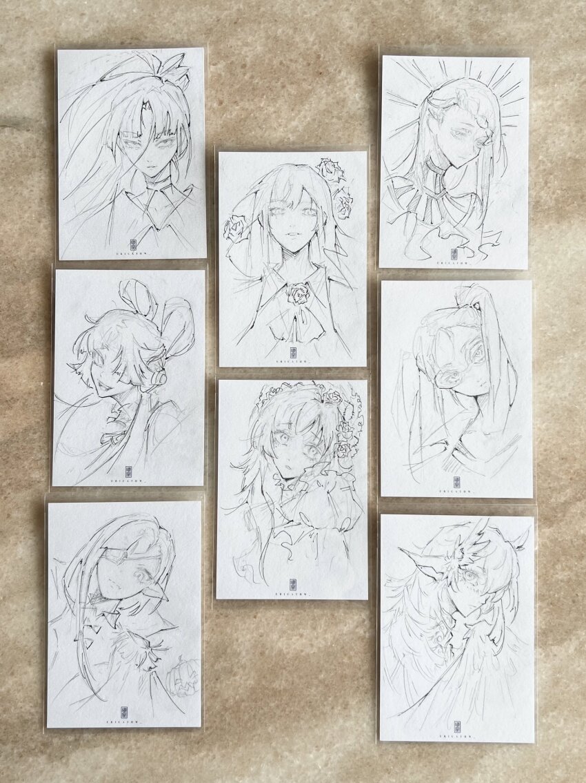 6+girls, absurdres, ado_(utaite), aishite_aishite_aishite_(vocaloid), braid, braided_bangs, carpenter_(ado), chando_(ado)