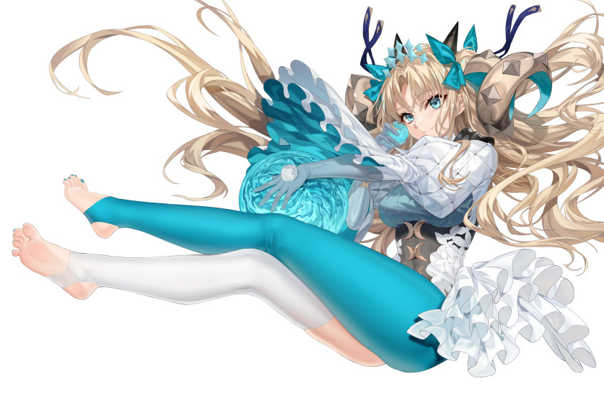 1girl, absurdres, blonde_hair, breasts, curled_horns, ereshkigal_(fate), fate/grand_order, fate_(series)