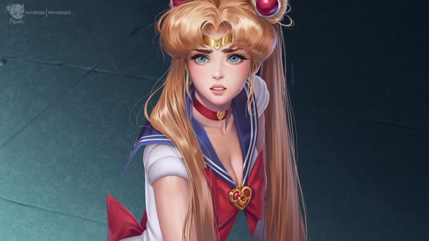 1girl, bishoujo_senshi_sailor_moon, bishoujo_senshi_sailor_moon_s, blonde_hair, blue_eyes, blue_sailor_collar, bow, breasts