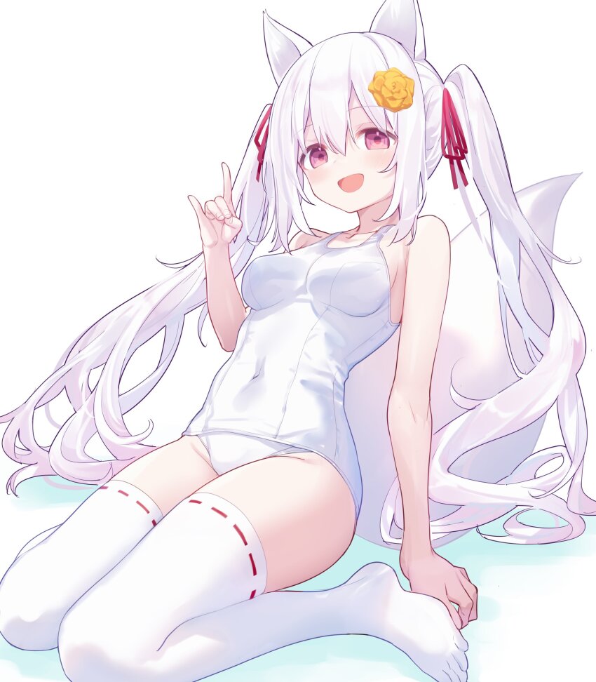 1girl, :d, absurdres, animal_ears, blush, breasts, commentary, commission