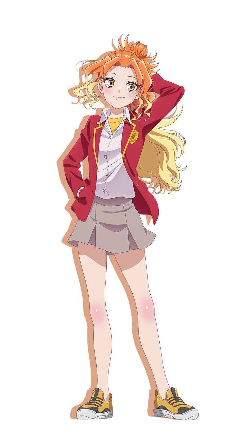 1girl, anime_coloring, arm_behind_head, arm_up, blush, breasts, closed_mouth, collared_shirt