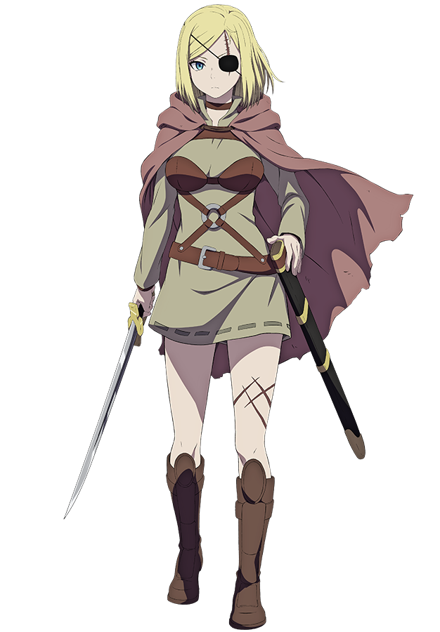 1girl, alicia_glenfall, anime_coloring, belt, blonde_hair, blue_eyes, boots, breasts