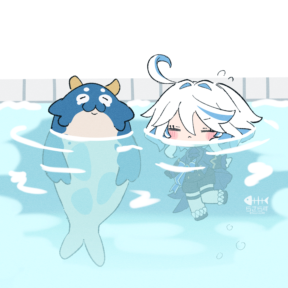 1girl, ahoge, artist_name, ascot, asymmetrical_gloves, black_ascot, black_gloves, black_shorts