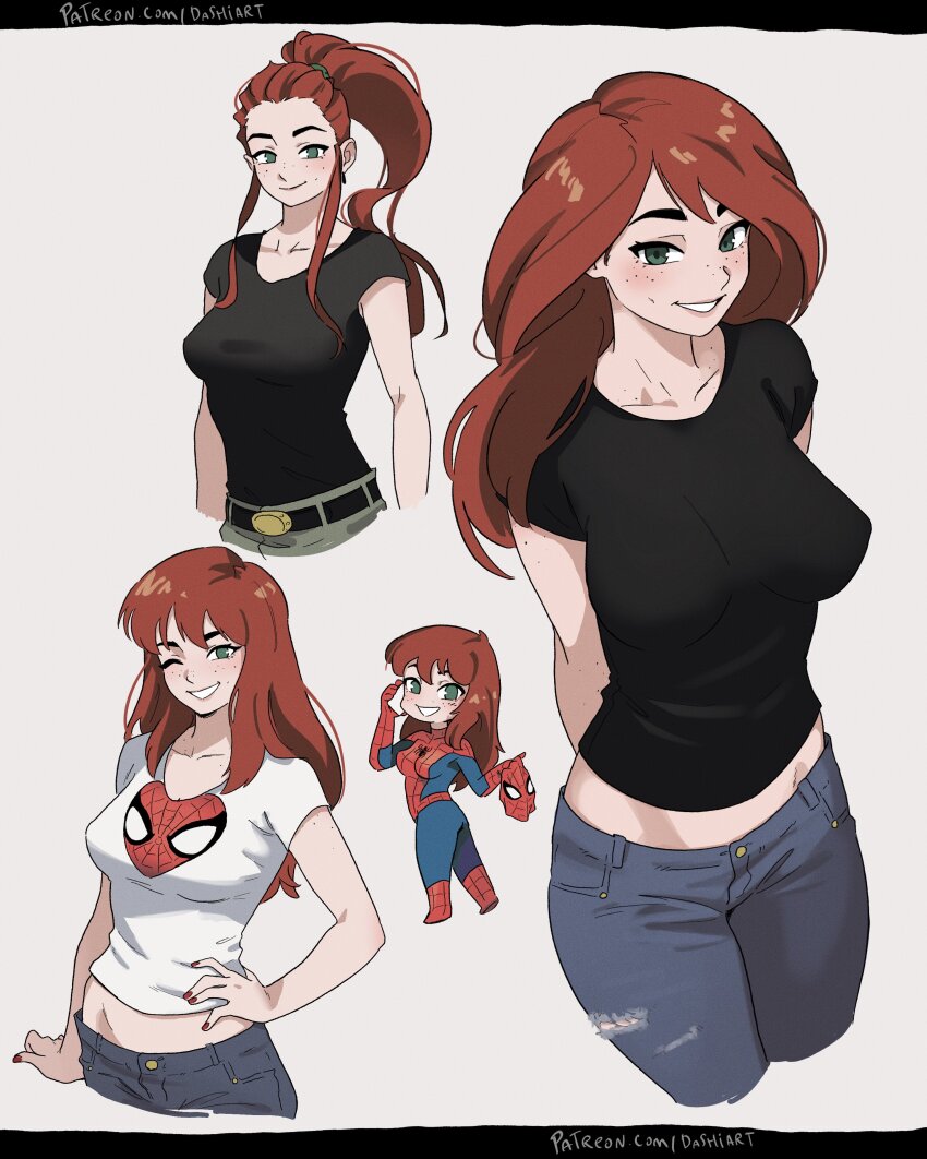 1girl, absurdres, ass, bodysuit, breasts, dashi_(dashiart), green_eyes, highres