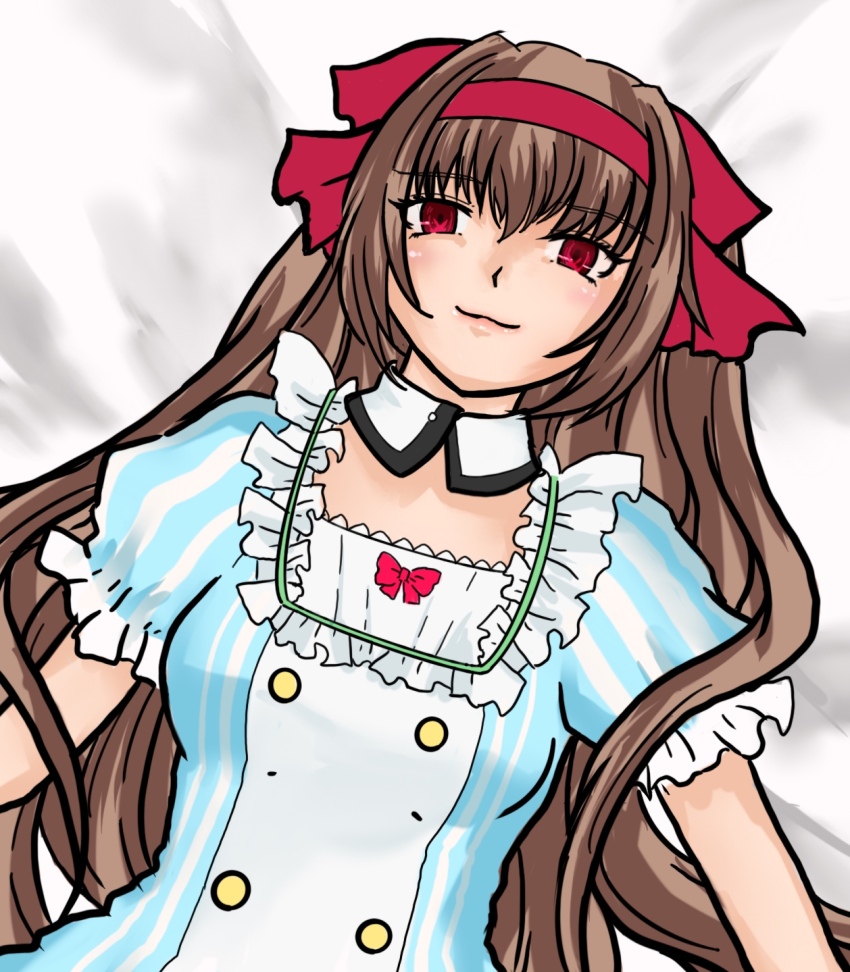 1girl, breasts, brown_hair, cleavage, highres, kaifuku_jutsushi_no_yarinaoshi_~sokushi_mahou_to_skill_copy_no_chouetsu_heal~, keara_(kaiyari), long_hair