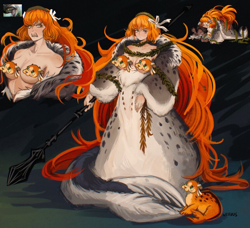 1boy, 1girl, absurdres, bow, breasts, brown_hair, brown_hairband, censored