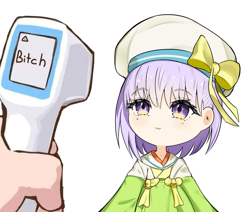 1girl, cat_detector_(meme), chibi, fate/extra, fate/extra_ccc, fate/grand_order, fate_(series), green_skirt