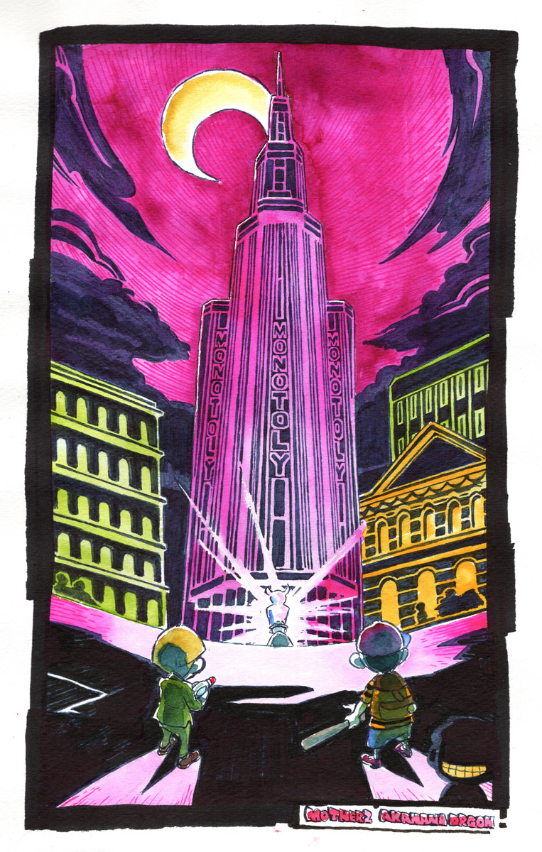 3boys, akahanadragon, backpack, bag, baseball_bat, baseball_cap, blonde_hair, building