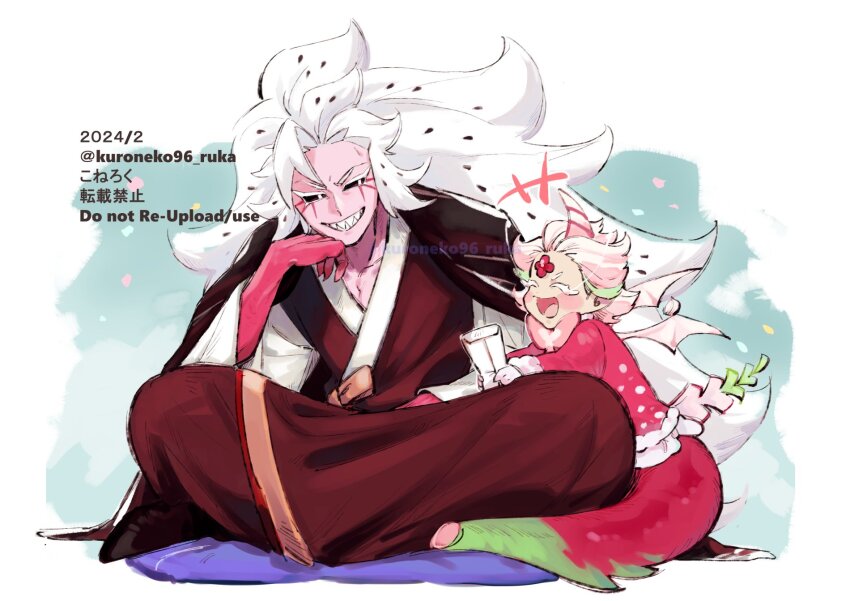 +++, 2024, 2others, :d, ^_^, age_difference, black_cape, black_sclera