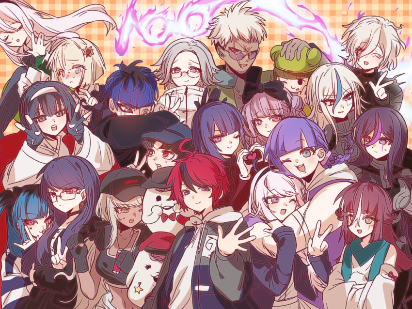 6+boys, 6+girls, ;), ;o, ^_^, ahoge, amemiya_darumi, aotsuki_eito