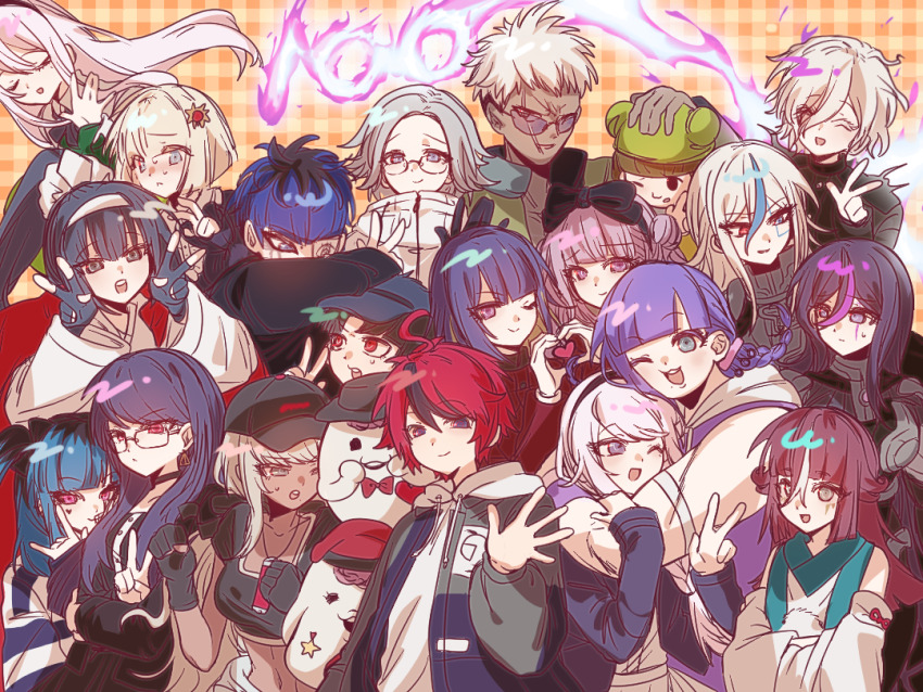 6+boys, 6+girls, ;), ;o, ^_^, ahoge, amemiya_darumi, aotsuki_eito