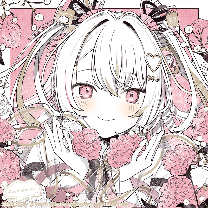 alternate_eye_color, black_bow, black_bowtie, black_ribbon, blonde_hair, border, bow, bowtie