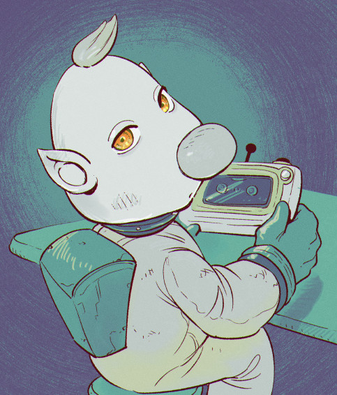 1boy, :o, aqua_background, aqua_gloves, aqua_theme, asaikaina, backpack, bag