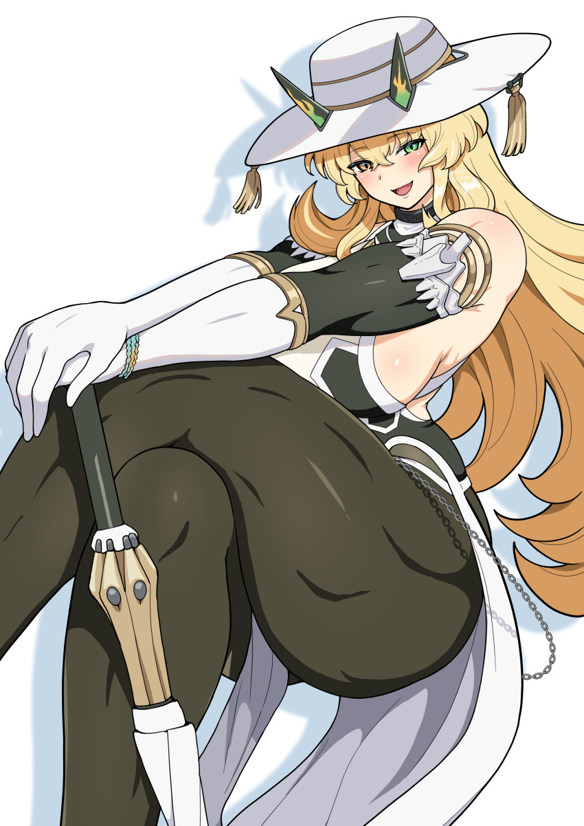 1girl, abs, absurdres, bare_shoulders, barghest_(celebratory_attire)_(fate), barghest_(fate), biceps, black_dress