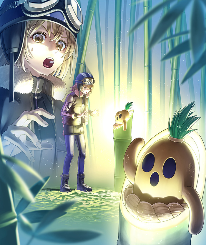 1girl, black_boots, black_sweater, blonde_hair, blue_pants, boots, braid, brown_jacket