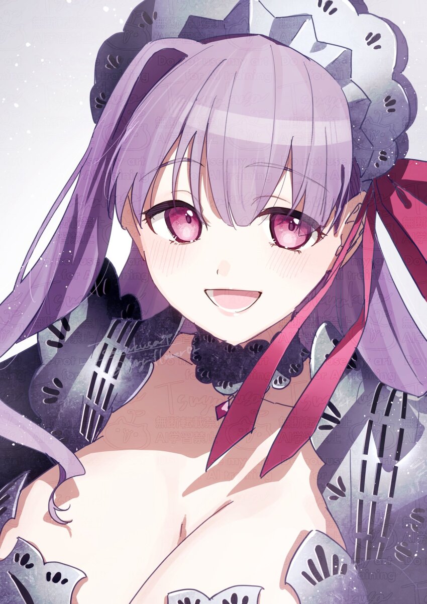 1girl, armor, armored_dress, blush, breasts, cleavage, dress, fate/grand_order