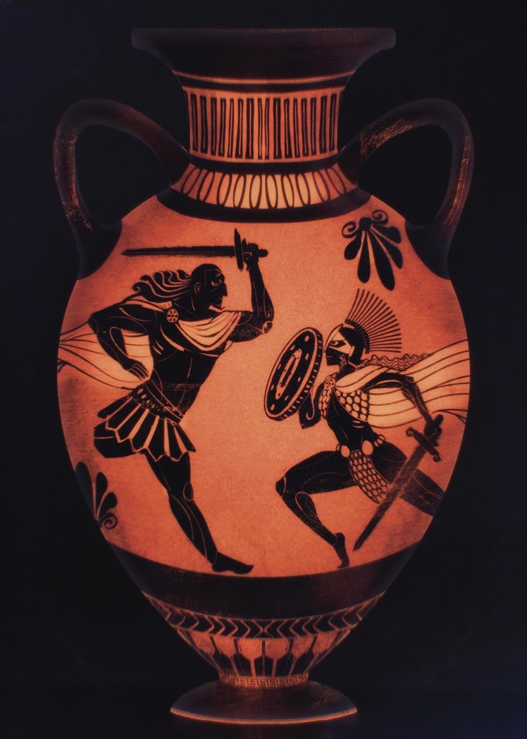 1boy, 1girl, amputee, black_background, cape, commentary, covered_eyes, cyanideoreo