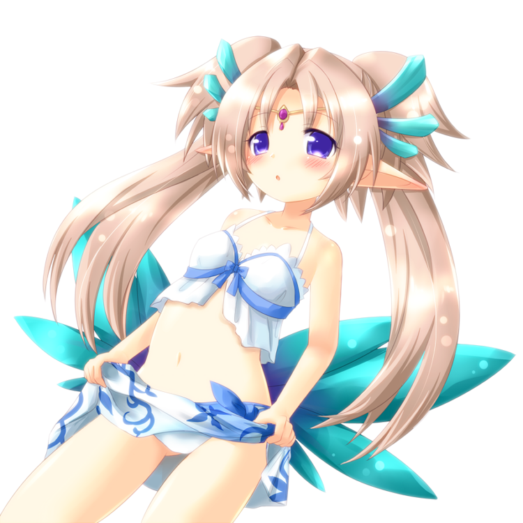 1girl, akino_sakura, bikini, blue_bikini, blue_eyes, blush, breasts, brown_hair