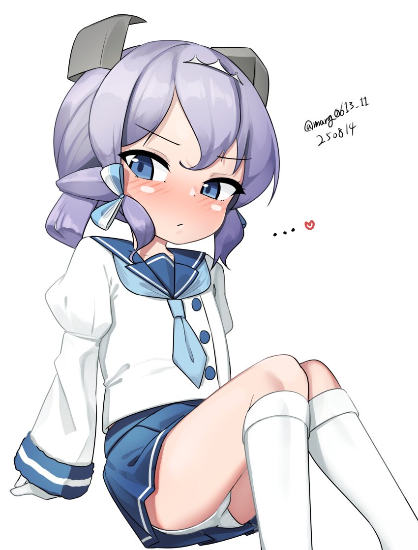 1girl, absurdres, blue_eyes, blue_neckerchief, blue_sailor_collar, blue_skirt, blush, cosplay