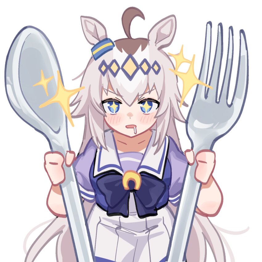 +_+, 1girl, ahoge, animal_ears, blue_eyes, blush, bow, bowtie