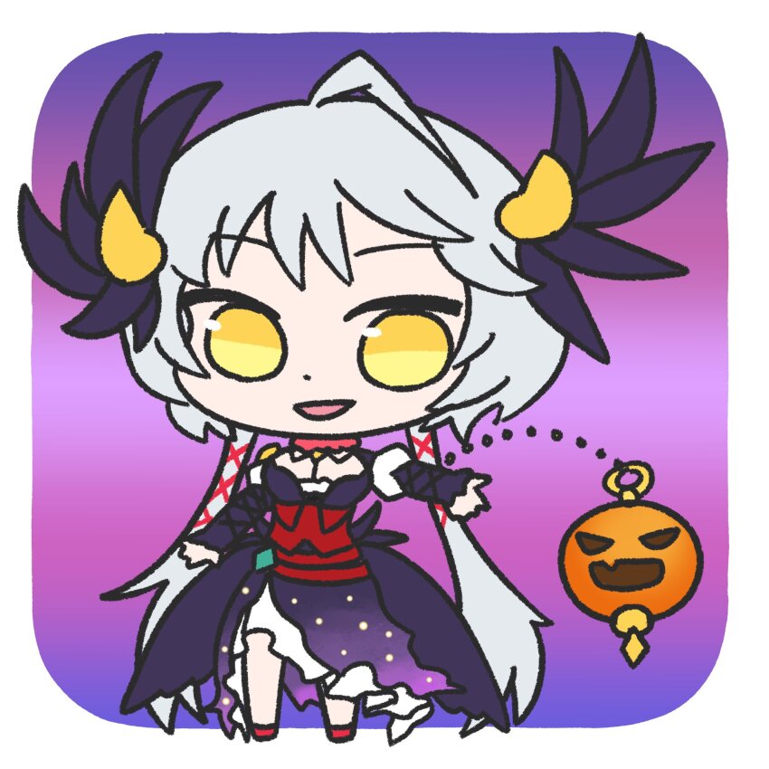 1girl, chaos_karen_(grimms_notes), chibi, chibi_only, full_body, grimms_notes, highres, kiyu_wosushi