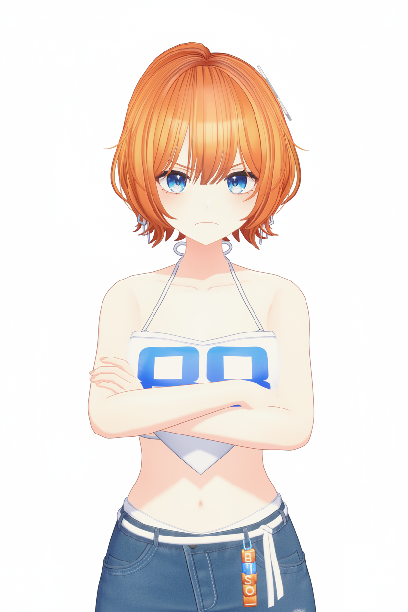 1girl, angry, bead_bracelet, beads, blue_eyes, blush, bracelet, breasts