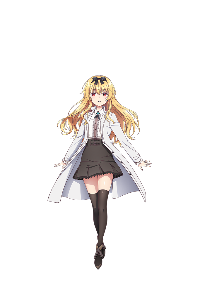 1girl, anime_coloring, arifureta_shokugyou_de_sekai_saikyou, ascot, black_ascot, black_boots, black_bow, black_skirt