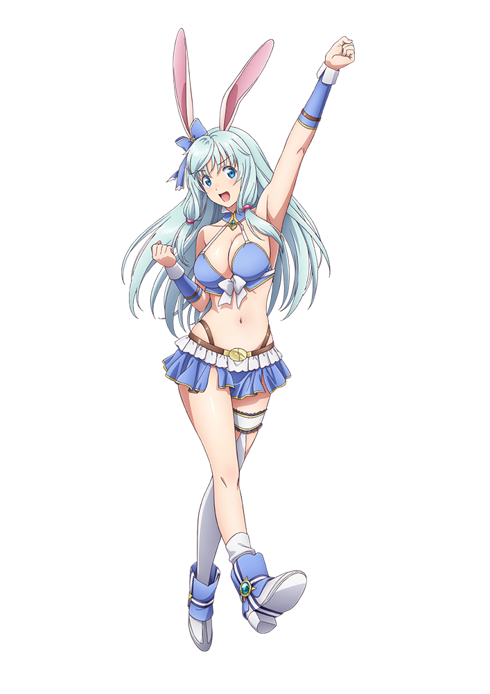 1girl, animal_ears, anime_coloring, arifureta_shokugyou_de_sekai_saikyou, arm_up, armpits, bikini, blue_boots