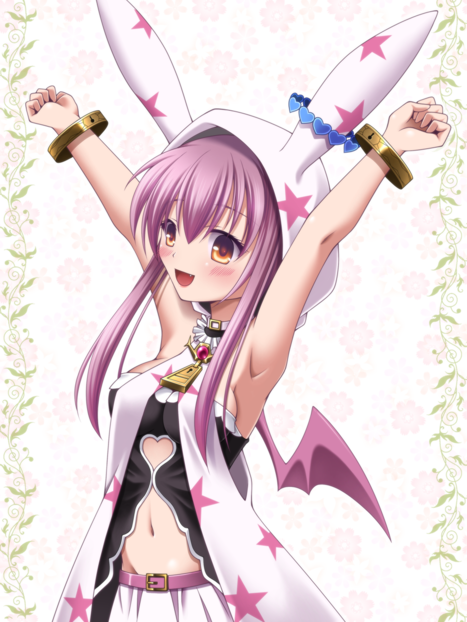 1girl, armpits, arms_up, black_dress, bracelet, breasts, dragon_girl, dress