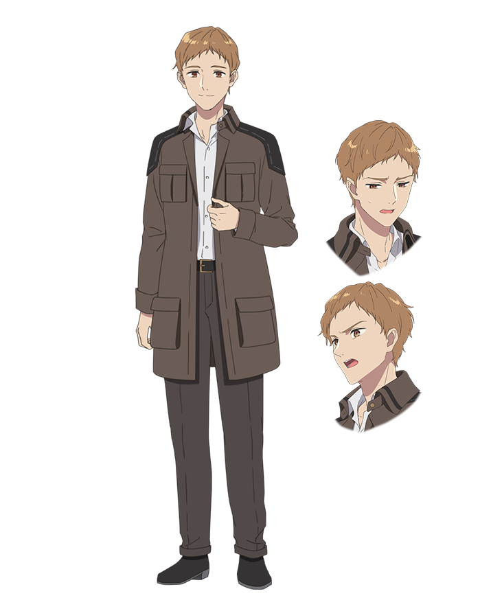 3boys, anime_coloring, belt, black_shoes, brown_belt, brown_eyes, brown_hair, brown_jacket