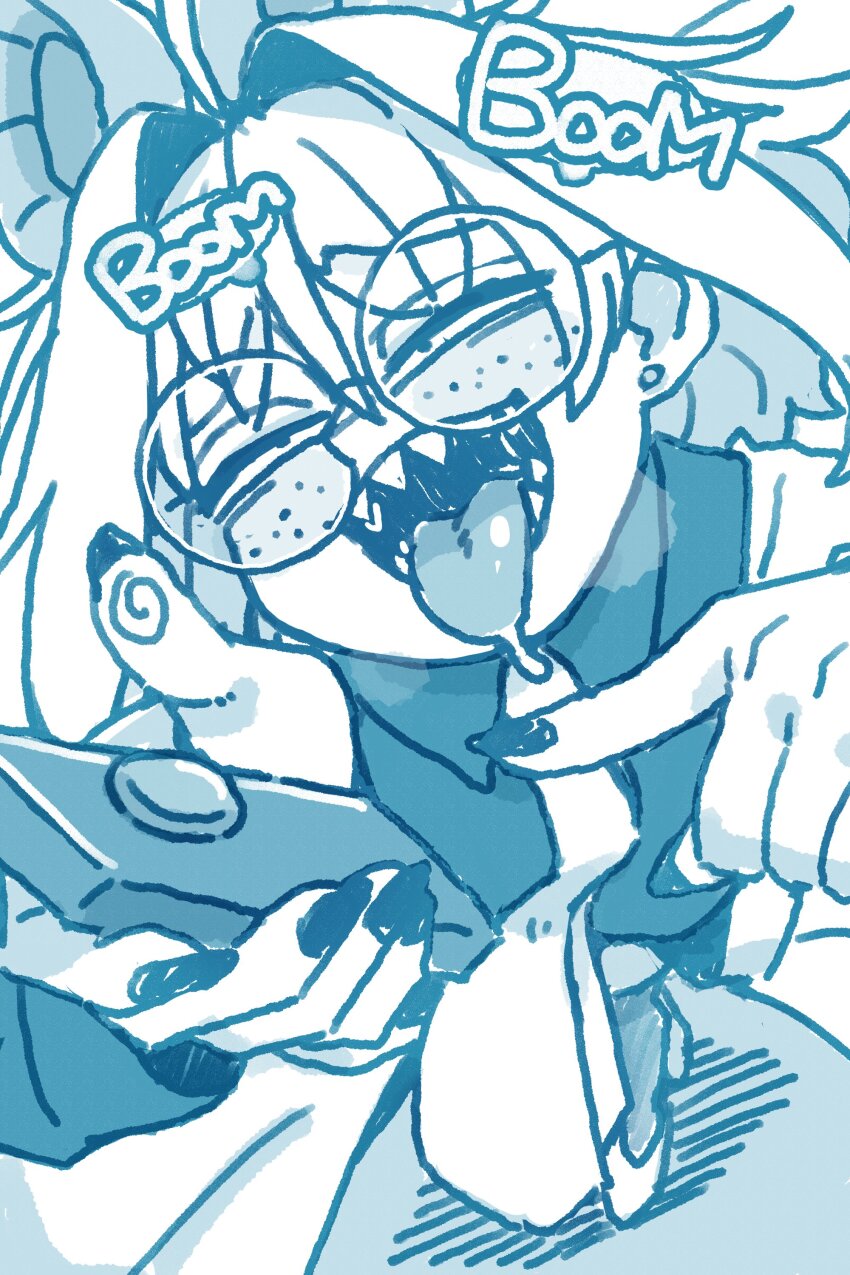 1girl, absurdres, animal_ears, bat_ears, bat_girl, borrowed_character, controller, freckles