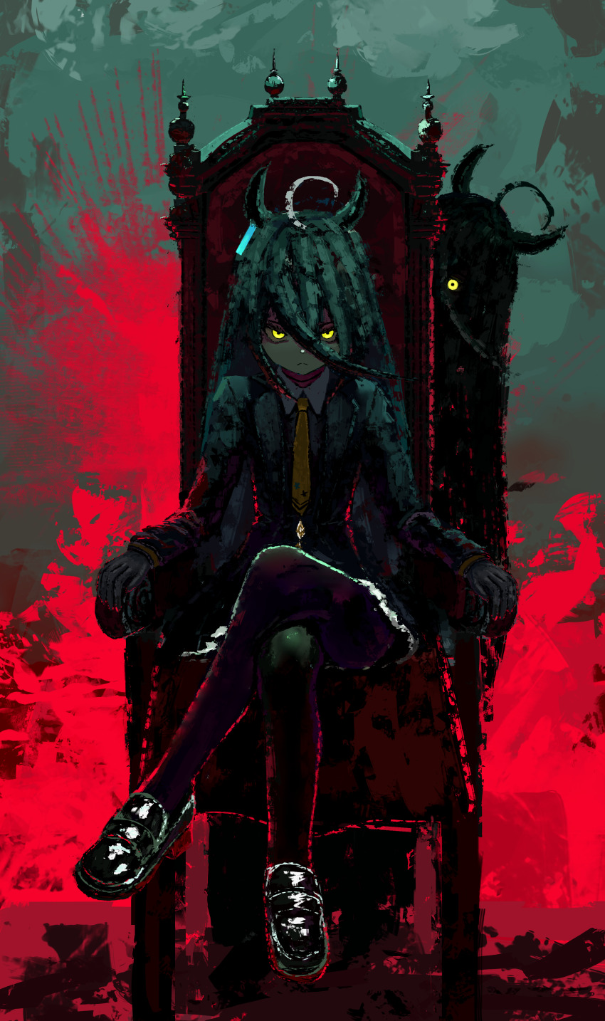 2girls, absurdres, ahoge, animal_ears, black_coat, black_gloves, black_shirt, black_shoes