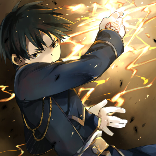1boy, bad_id, bad_pixiv_id, black_hair, fullmetal_alchemist, gloves, male_focus, military