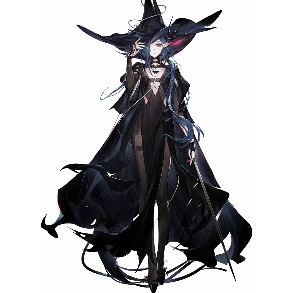 1girl, arknights, blue_eyes, blue_hair, breast_cutouts, cape, chuzenji, ermengarde_(arknights)