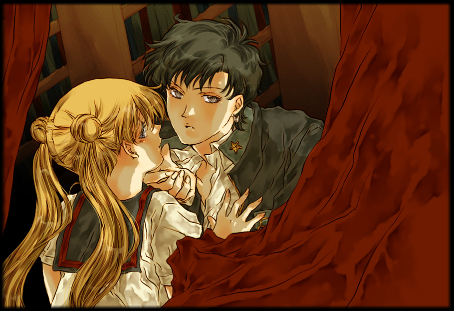 1990s_(style), 1boy, 1girl, androgynous, bishoujo_senshi_sailor_moon, bishoujo_senshi_sailor_moon_sailor_stars, bishoujo_senshi_sailor_moon_stars, blue_sailor_collar