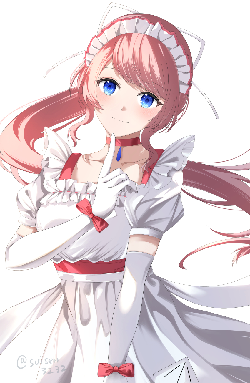 1girl, absurdres, aquarium_wa_odoranai, blue_eyes, brown_hair, choker, chris_(aquarium_wa_odoranai), dress