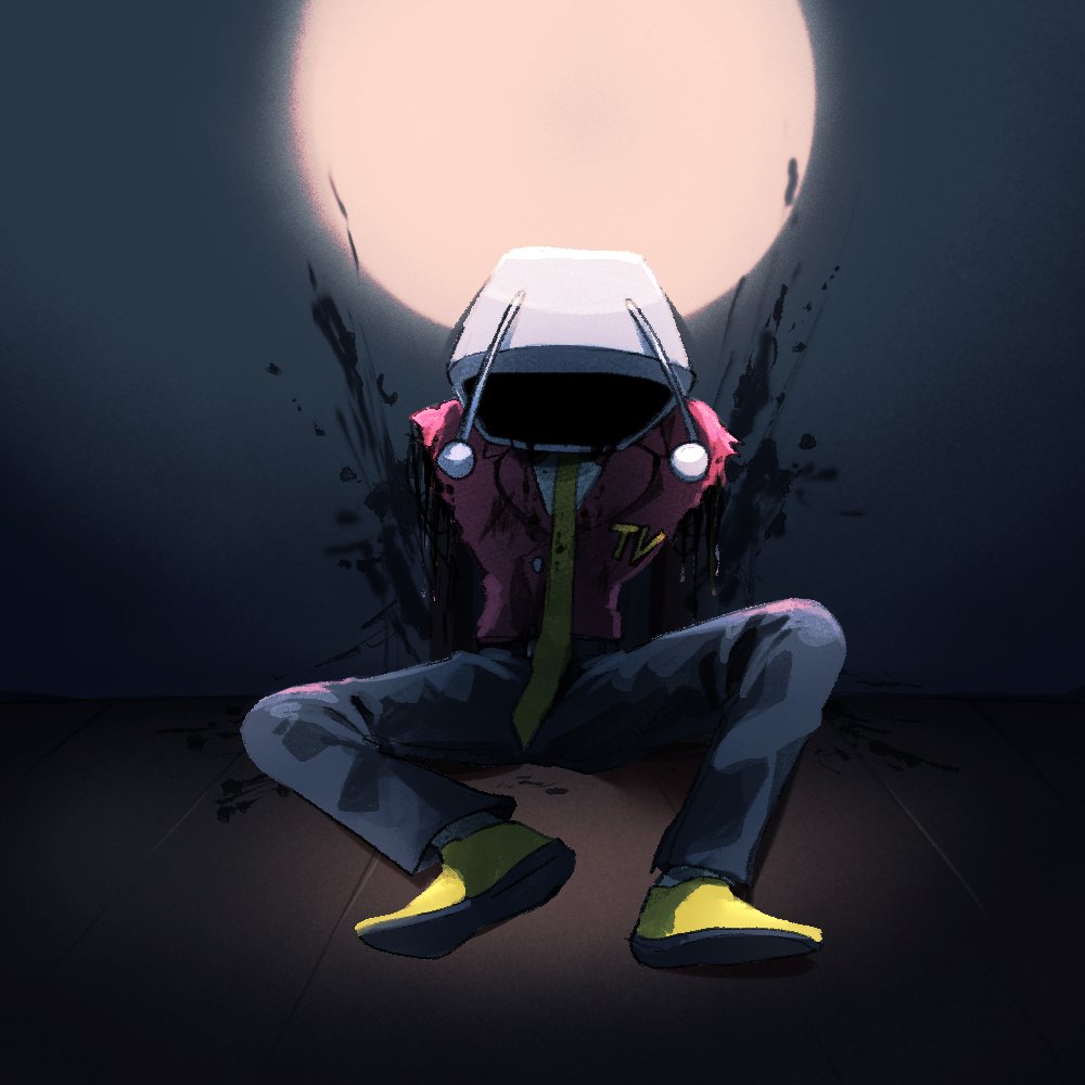 1boy, ant_tenna, black_pants, commentary, deltarune, english_commentary, jacket, male_focus