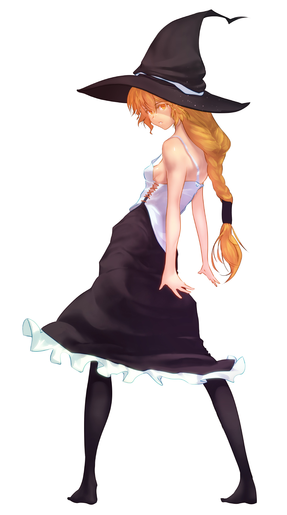 1g_no_izumi, 1girl, adapted_costume, bad_id, bad_pixiv_id, black_pantyhose, blonde_hair, braid