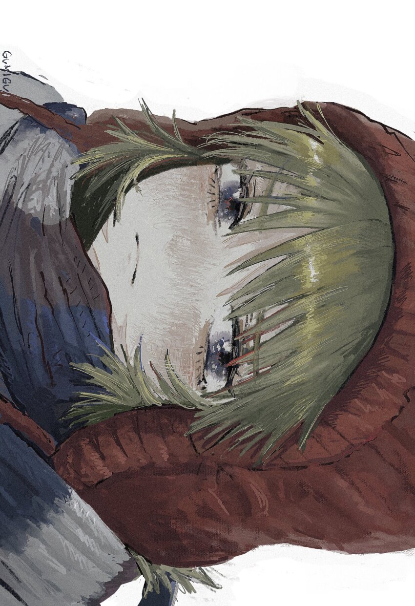 1girl, aged_down, beanie, blonde_hair, blue_eyes, blush, child, close-up