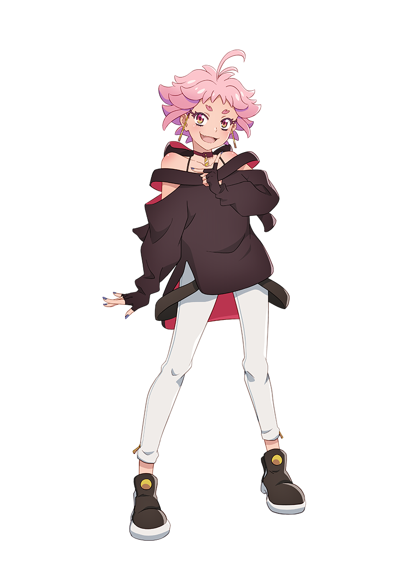 1girl, :d, ahoge, anime_coloring, arima_ryouta, black_shirt, black_shoes, blush