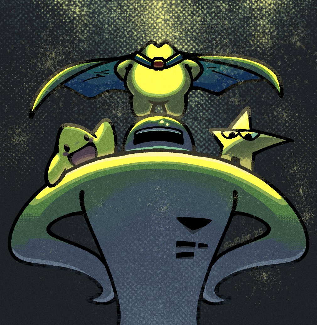 blue_cape, cape, commentary, crossover, deltarune, densetsu_no_stafy, english_commentary, gem