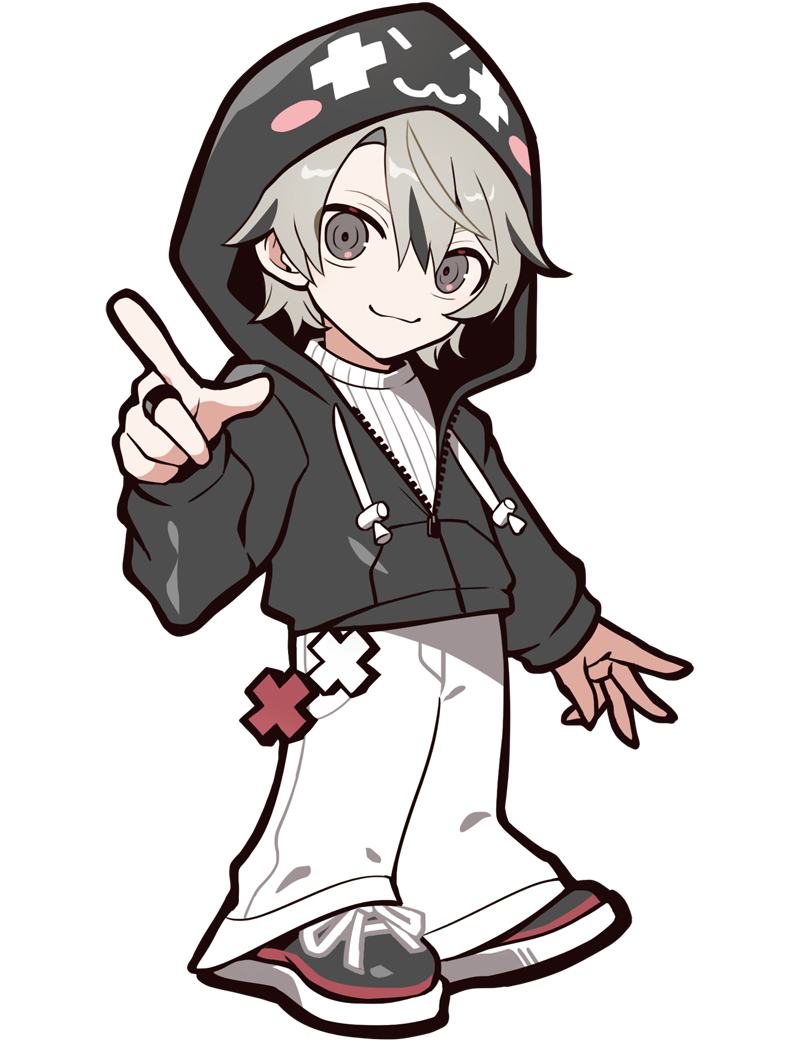 +_+, 1boy, anime_coloring, arm_at_side, black_hood, black_jacket, black_shoes, black_sleeves