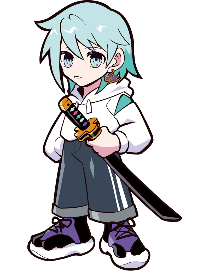 1boy, akame_(crazy_racoon), anime_coloring, aqua_eyes, aqua_hair, aqua_shirt, aqua_undershirt, black_socks